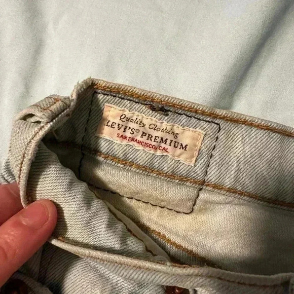 Levi's BIG E Wedgie Straight Denim Jeans Women's 24 Light Wash. Button Fly. - Picture 10 of 14